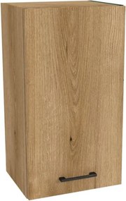 Zestaw Mebli Kuchennych MODERN 170 cm Czarny/Dąb Evoke Loftowy