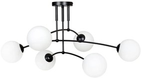 Czarna lampa ze szklanymi kloszami - D072 P7-L14