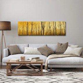 Obraz lasu o zachodzie słońca (170x50 cm)