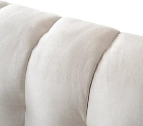 Sofa MODERNO 2S Dwuosobowa Kremowa Welurowa Glamour
