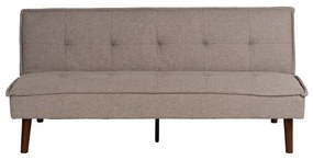 Szarobeżowa rozkładana sofa z tkaniny szenilowej 181 cm – Ixia