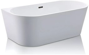 Wanna wolnostojąca przyścienna– DIVINA – 200 l – 150 × 75 × 58 cm – kolor biały