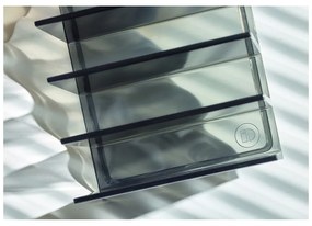 Organizer łazienkowy na kosmetyki z plastiku z recyklingu w kolorze matowej czerni Palette Station – iDesign
