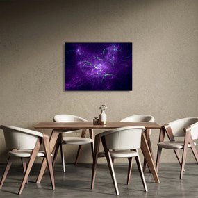 Obraz na szkle - fioletowa abstrakcja (70x50 cm)