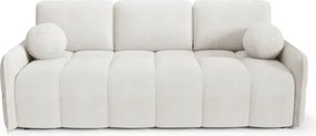 Sofa PURE Rozkładana Dwuosobowa Kremowa Boucle Japandi