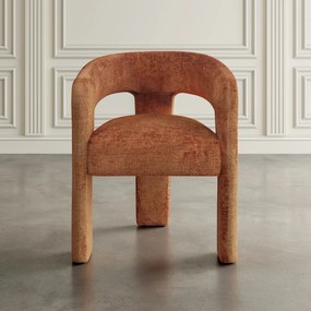 Designerskie krzesło fotelowe z tkaniny szenilowej Leith 71