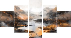 Obraz - Malowanie górskich krajobrazów (125x70 cm)