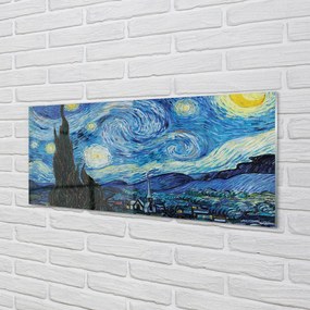 Szklany Panel Gwiaździsta Noc - Van Gogh