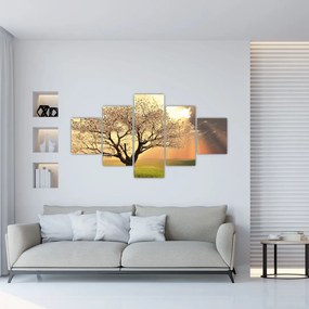 Obraz drzewa na łące (125x70 cm)