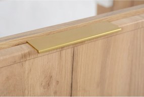 Szafka łazienkowa, dąb craft / dąb craft, uchwyt złoty, 160 ( 2 x 80) x 46 x 57 cm