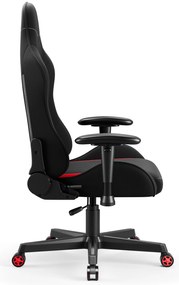 Fotel gamingowy materiałowy czarno-czerwony: Diablo X-Starter