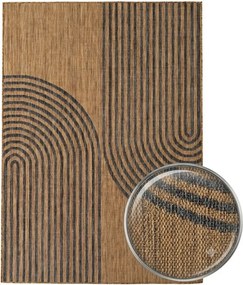 Dywan uniwersalny MIRA Łuki Brązowo Czarne 160 cm x 220 cm