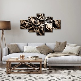 Obraz - Części zegara (125x70 cm)
