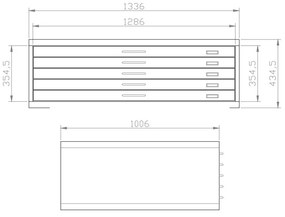 Kovos Szafka z szufladami na wykresy A0, 5 szuflad
