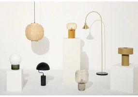 Brązowa lampa stołowa ze szklanym kloszem (wysokość 42 cm) Pirum – Hübsch