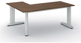 Narożne biurko PRIMO FLEXIBLE, 180x140 cm, orzech