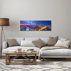 Obraz - Niebieskie niebo nad Berlinem (z zegarem) (90x30 cm)