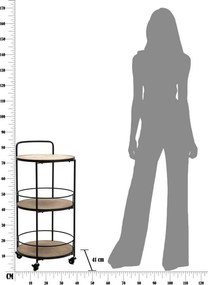 Metalowy barek na kółkach 41,5x40 cm Arex – Mauro Ferretti