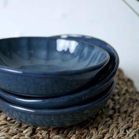 Zestaw 6 misek kamionkowych Laguna 12 cm, ciemnoniebieski