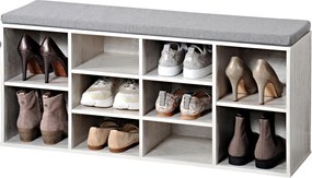 Kesper 15931 Szafka na buty z siedziskiem, biały, 103,5 x 48 x 29,5 cm