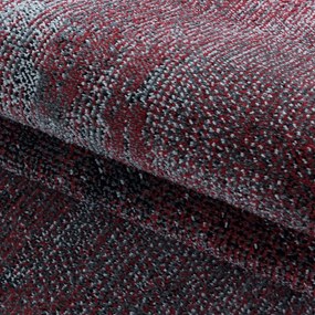 Dywan nowoczesny Ottawa fale czerwono-szare 80 cm x 250 cm