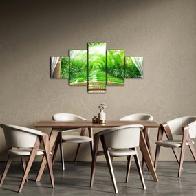 Obraz - Widok na tropikalny ogród (125x70 cm)