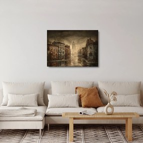 Obraz na szkle - Malowanie miasta (70x50 cm)