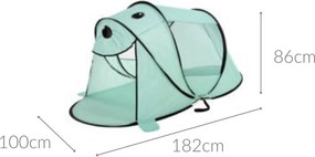 Namiot plażowy dla dzieci, ochrona przed UV, 180 x 100 cm
