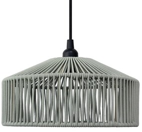 Zewnetrzna Lampa wisząca w stylu bohemy zielony sznur IP44 - CalabardinaBoho Oswietlenie zewnetrzne