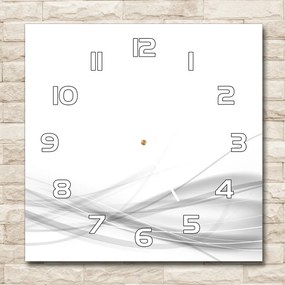 Zegar szklany na ścianę Abstrakcja fale