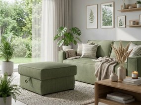 Pufa SMART COSARO z miejscem do przechowywania 65x65 cm, miętowa