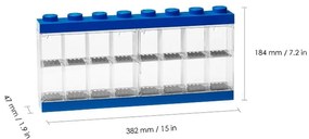 Niebieski pojemnik kolekcjonerski na 16 mini figurek LEGO®
