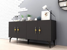 Komoda – 150 cm – Antracyt – Płyta wiórowa pokryta melaminą