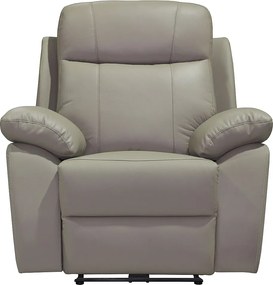 Fotel z elektryczną funkcją relaks ze skóry w kolorze taupe VIPINO
