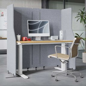 Przegroda biurowa akustyczna Sadie, kolor Moon Dust, rozmiar 260/145 cm