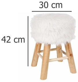 Taboret do siedzenia z obiciem a la futro