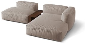 Beżowy narożnik modułowy (prawostronny) Martina – Micadoni Home