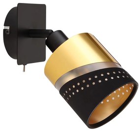 Globo 54046-1 - Kinkiet punktowy OR 1xE14/25W/230V czarny/złoty