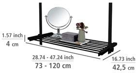 Wenko Teleskopowa półka druciana Herkules, 73–120cm, czarna