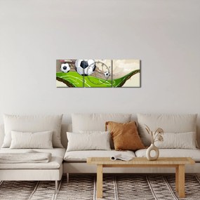 Obraz - Boisko do piłki nożnej (z zegarem) (90x30 cm)