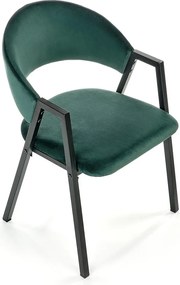 Krzesło tapicerowane K473 VELVET zielone