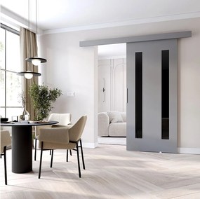 MINIO go for it, Drzwi przesuwne wewnętrzne CLEAN H 96 cm  w kolorze szarym