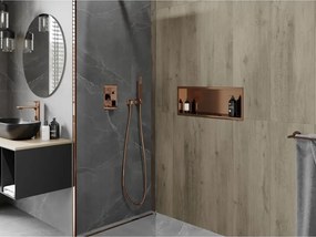 Mexen X-Wall-R półka wnękowa z kołnierzem 60 x 20 cm, miedź szczotkowana - 19C0602010