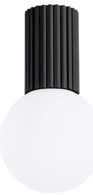 Plafon HALO czarny IP44 ryflowany SOLLUX  LIGHTING