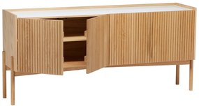 Niska komoda w dekorze dębu w naturalnym kolorze 177x42 cm Bottrup – Woodman