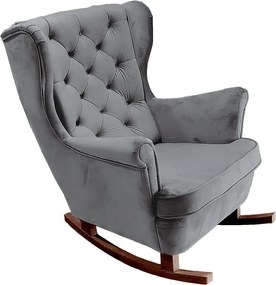 Fotel Relax z Tapicerowanym Siedzeniem i Podłokietnikami, Fotel TV 102x81x95cm Popiel_29858