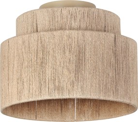 Lampa sufitowa Japandi brązowa z liną - Smille