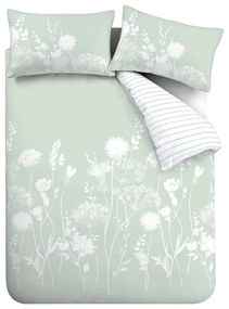 Biało-zielona pościel dwuosobowa 230x220 cm Meadowsweet Floral – Catherine Lansfield