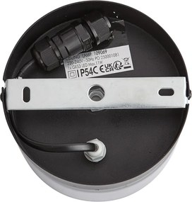 Nowoczesna lampa sufitowa czarna z przydymionym szkłem - Puck