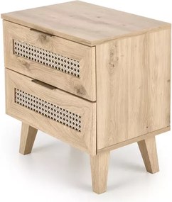 Nowoczesna szafka nocna CALVIRO SN-1 w dekorze dąb artisan – elegancki i funkcjonalny mebel do sypialni w naturalnym stylu